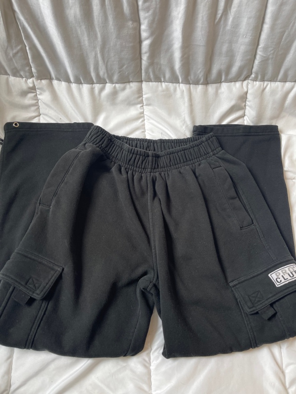 Black Cargo Sweatpants -